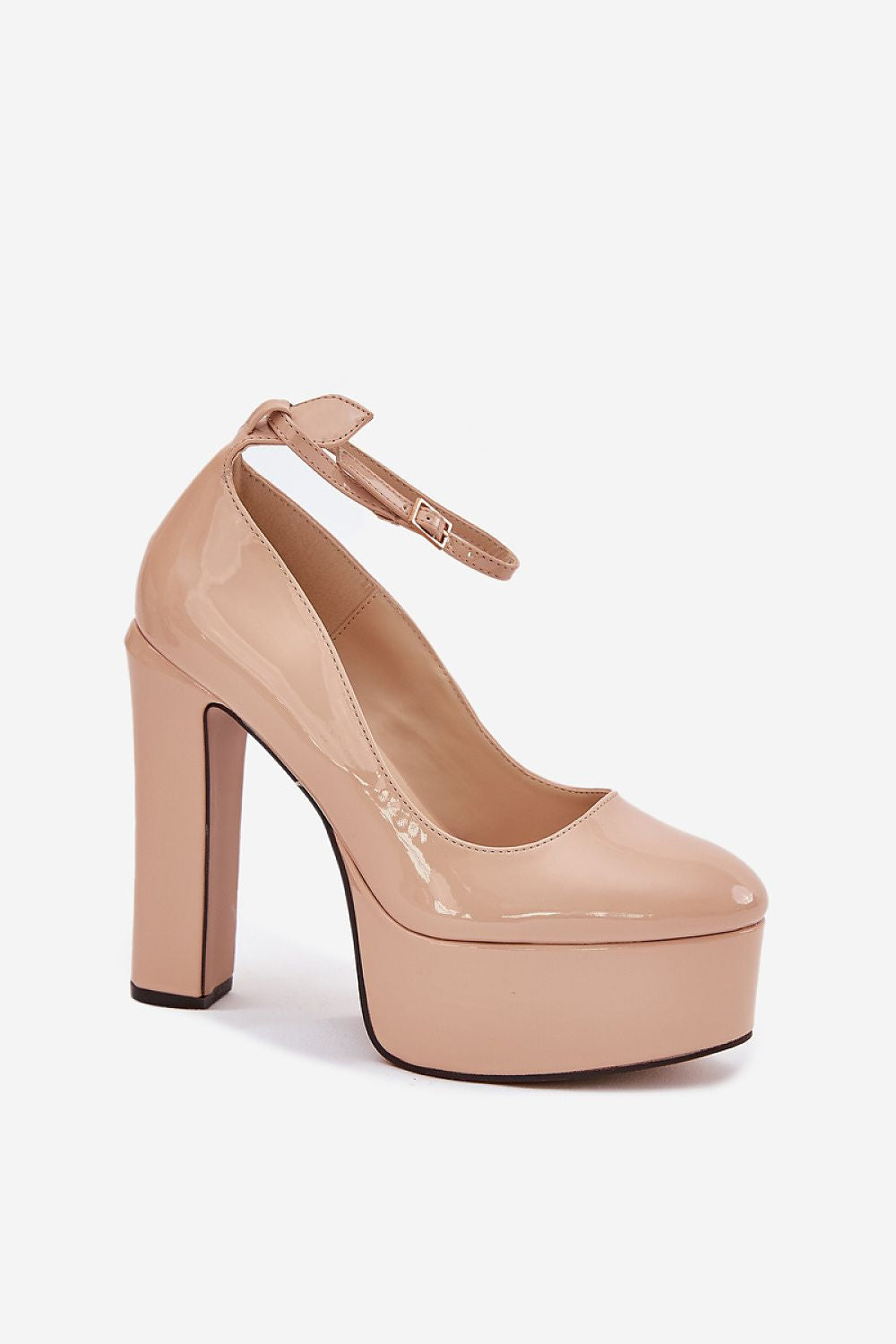 Women's Ankle Strap Platform Block Heel Pumps-Pumps Shoes-LeStyleParfait