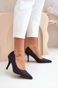 Women's Black Pointed Toe Stiletto Pumps-Pumps Shoes-LeStyleParfait