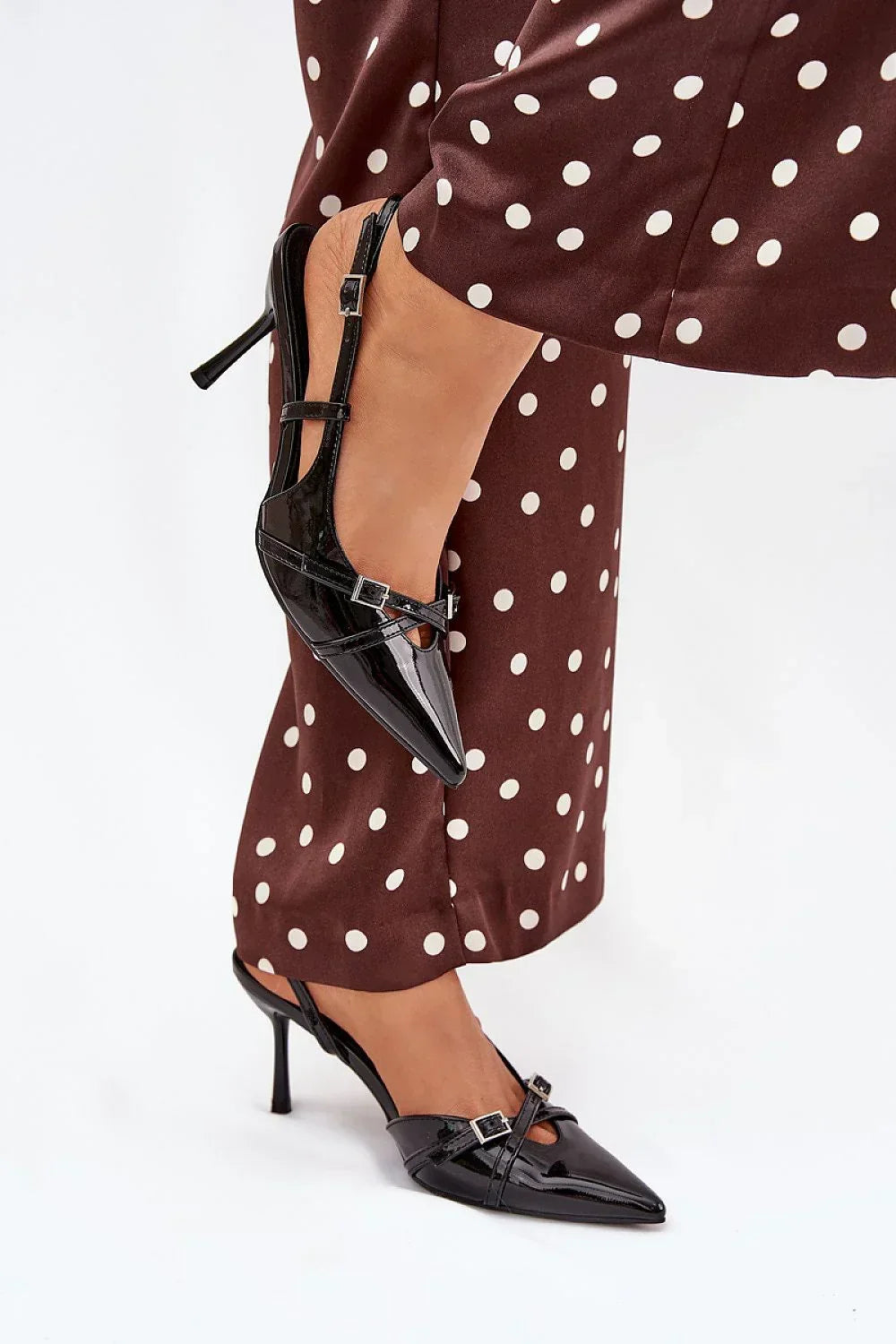 Women's Buckle Strap Slingback Stiletto Pumps-Pumps Shoes-LeStyleParfait
