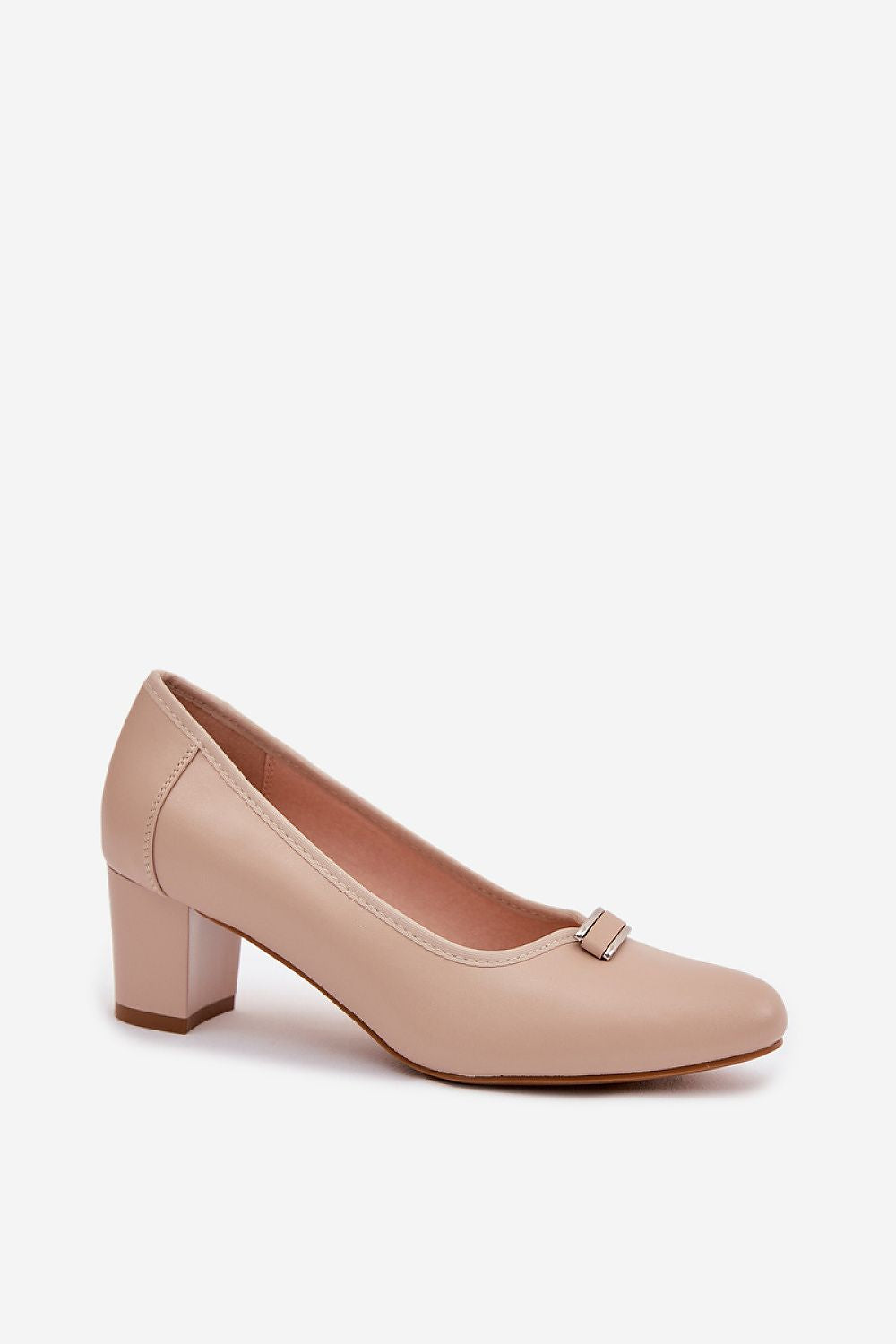 Women's Classic Mid Heel Block Pumps-Pumps Shoes-LeStyleParfait