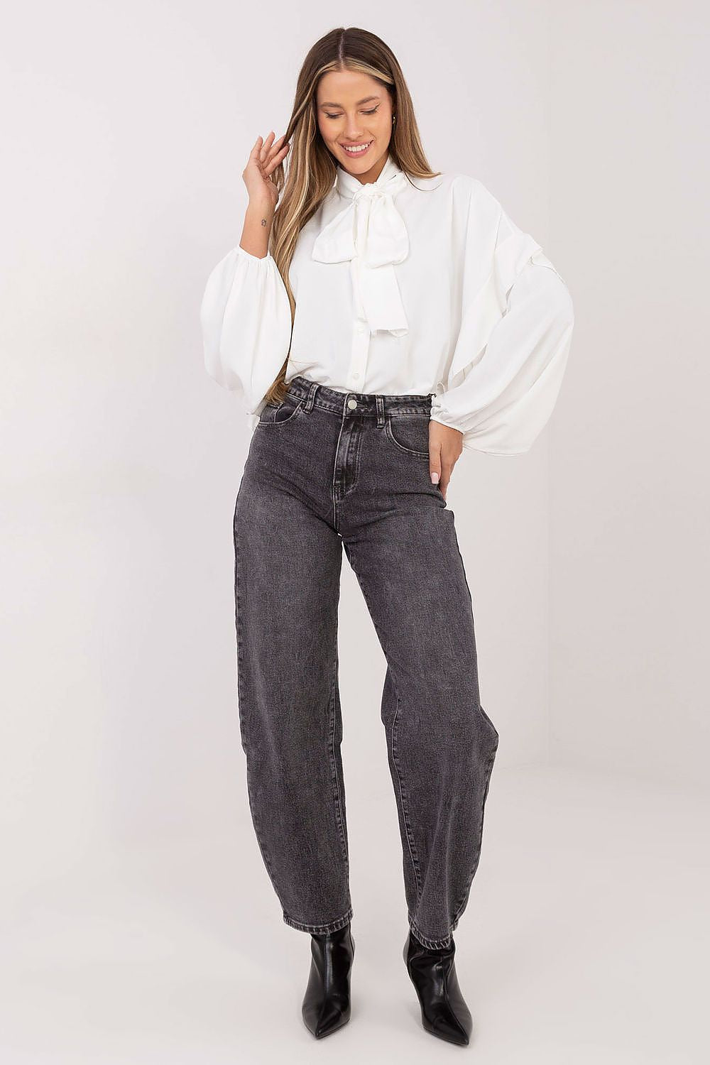 Women's Collarless Elegant Shirt — Brown-LeStyleParfait