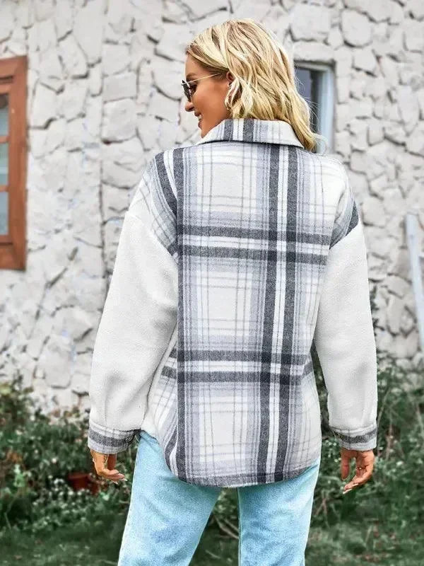 Women's Cropped Woolen Shirt-Women's Shirts-LeStyleParfait