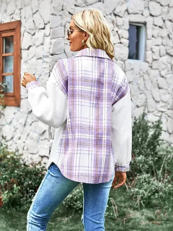 Women's Cropped Woolen Shirt-Women's Shirts-LeStyleParfait