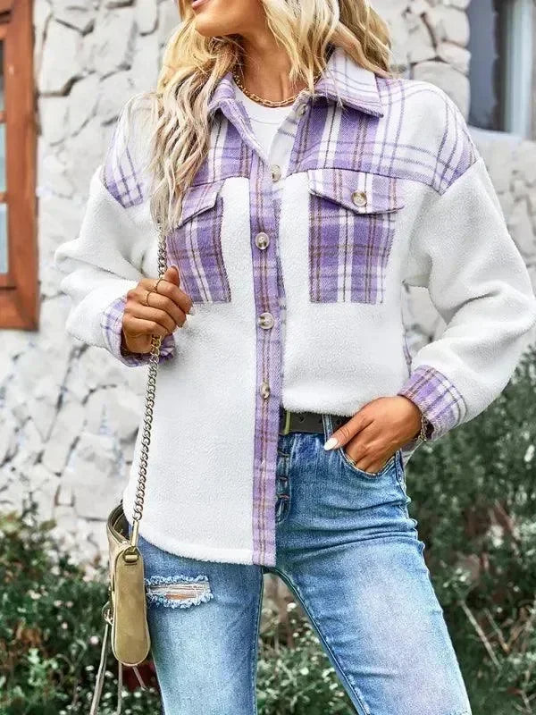 Women's Cropped Woolen Shirt-Women's Shirts-LeStyleParfait