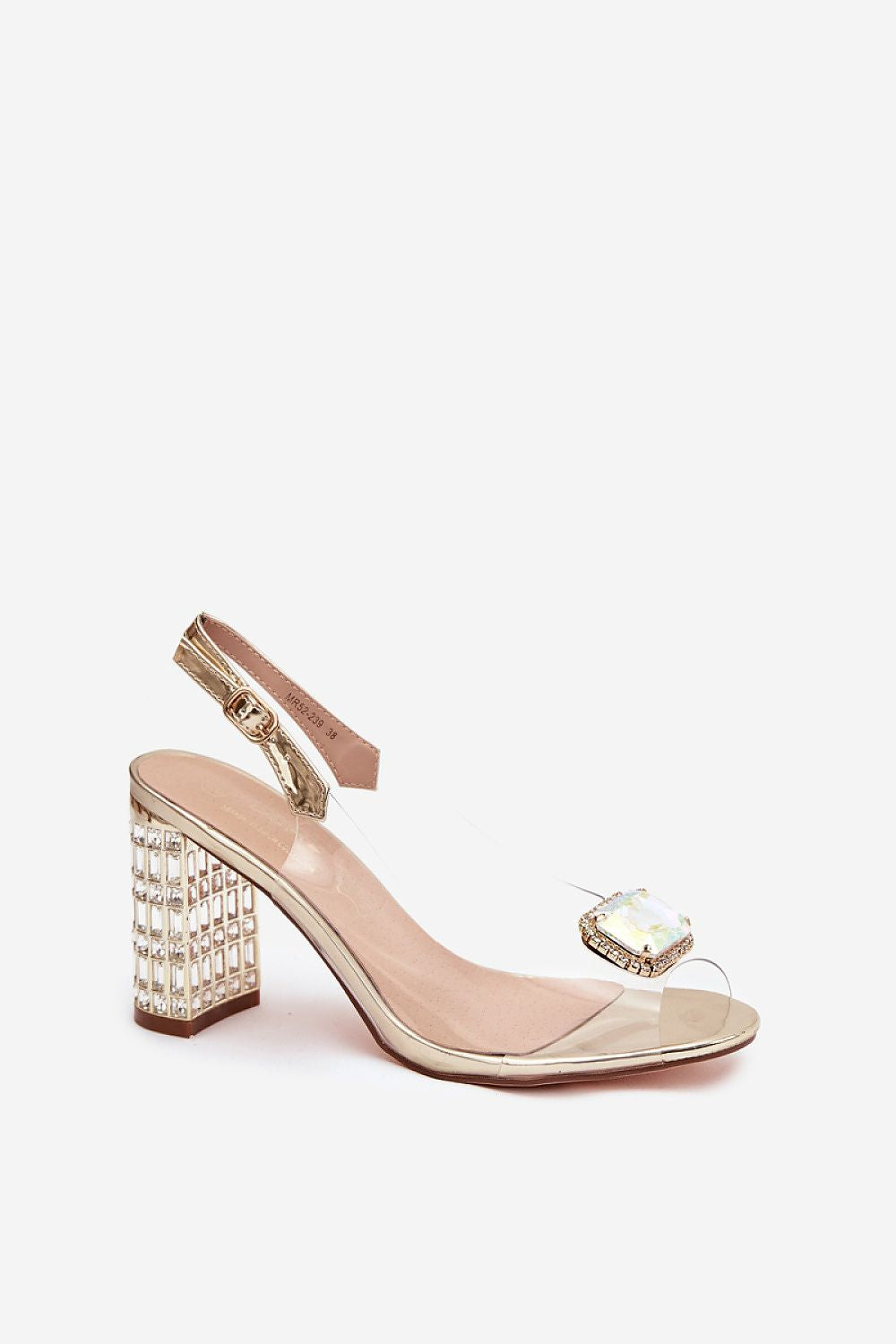 Women’s Crystal Block Heel Sandals-Women's Sandals-LeStyleParfait