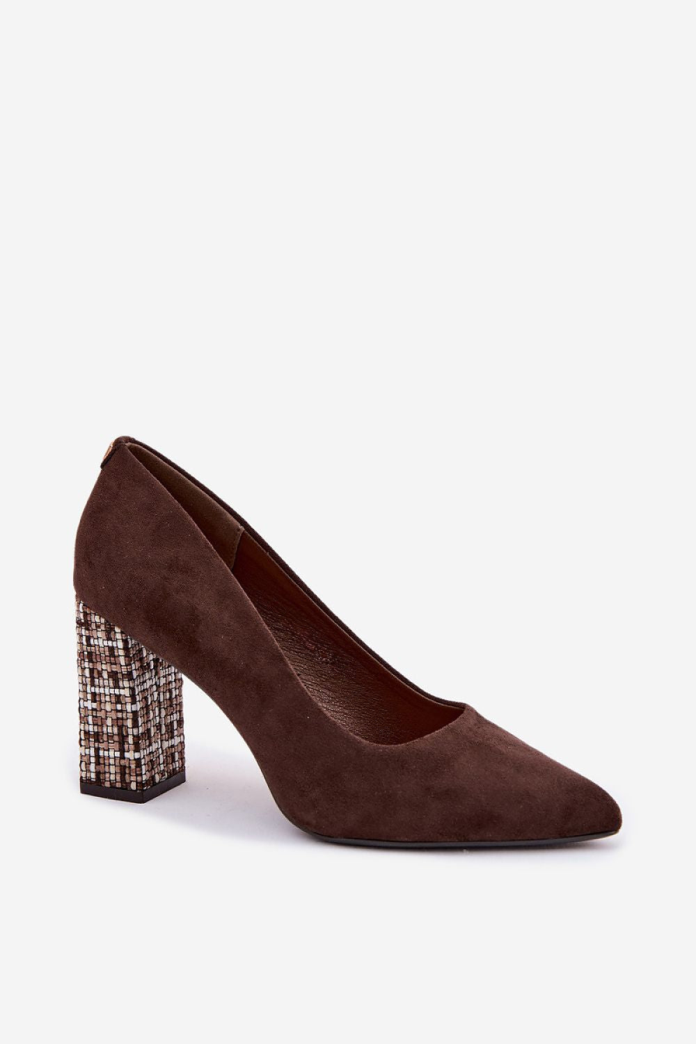 Women's Cushioned Suede Block Heel Pumps-Pumps Shoes-LeStyleParfait