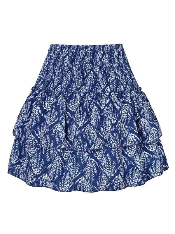 LeStyleParfait Women Skirts Ladies Sexy Pleated Skirt, Mini Skirt Floral Elastic Waist-Floral Pleated Skirt