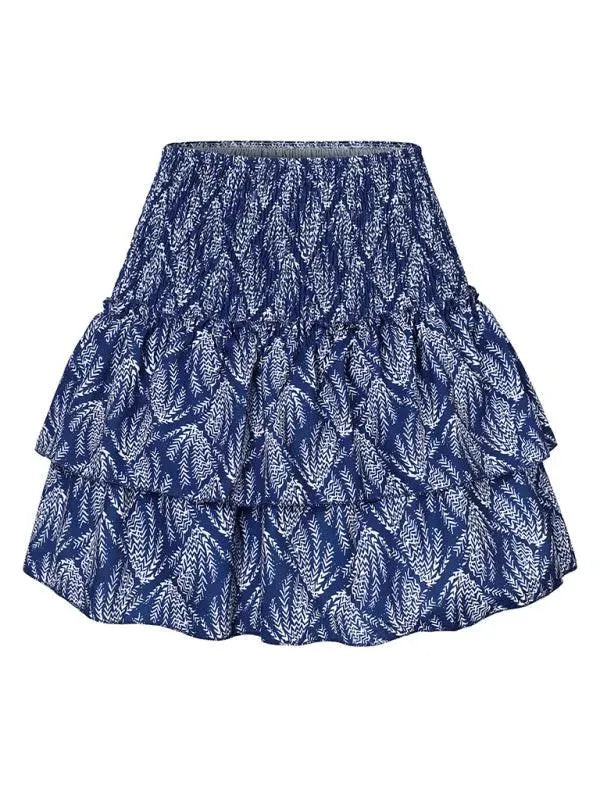 LeStyleParfait Women Skirts Ladies Sexy Pleated Skirt, Mini Skirt Floral Elastic Waist-Floral Pleated Skirt