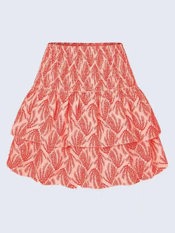 Women's Fashion Ruffled Floral Pleated Skirt - Floral Pleated Skirt - LeStyleParfait