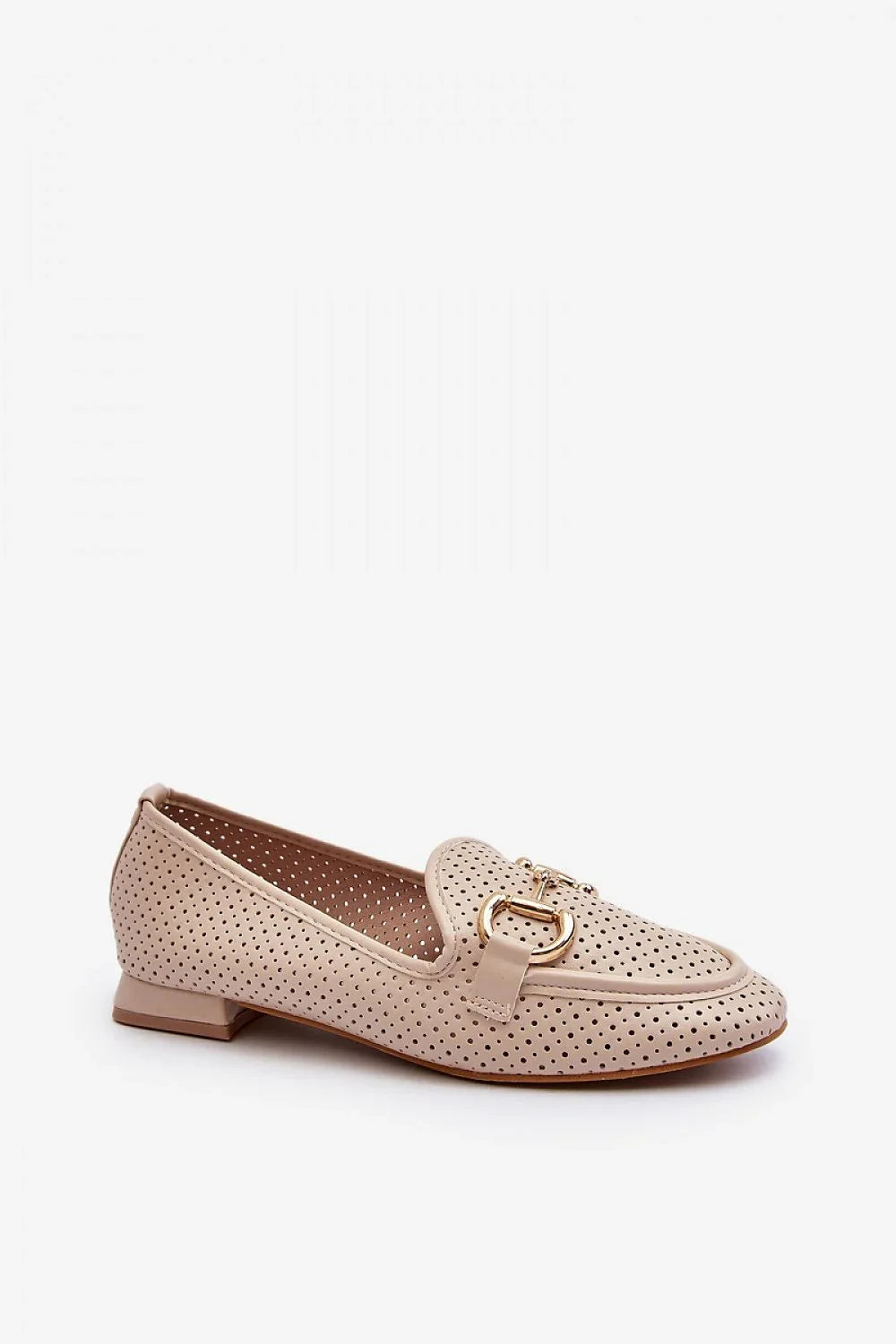 Women’s perforated eco leather moccasin loafers, cushioned breathable flat women’s loafers for casual chic