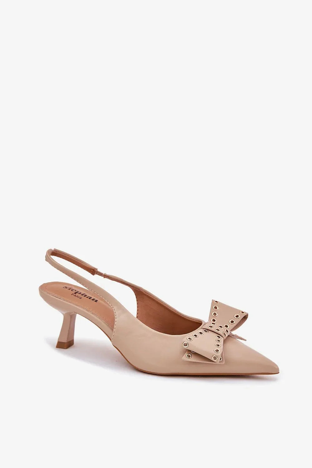Women's Pointed Toe Bow Kitten Heel Pumps-Pumps Shoes-LeStyleParfait