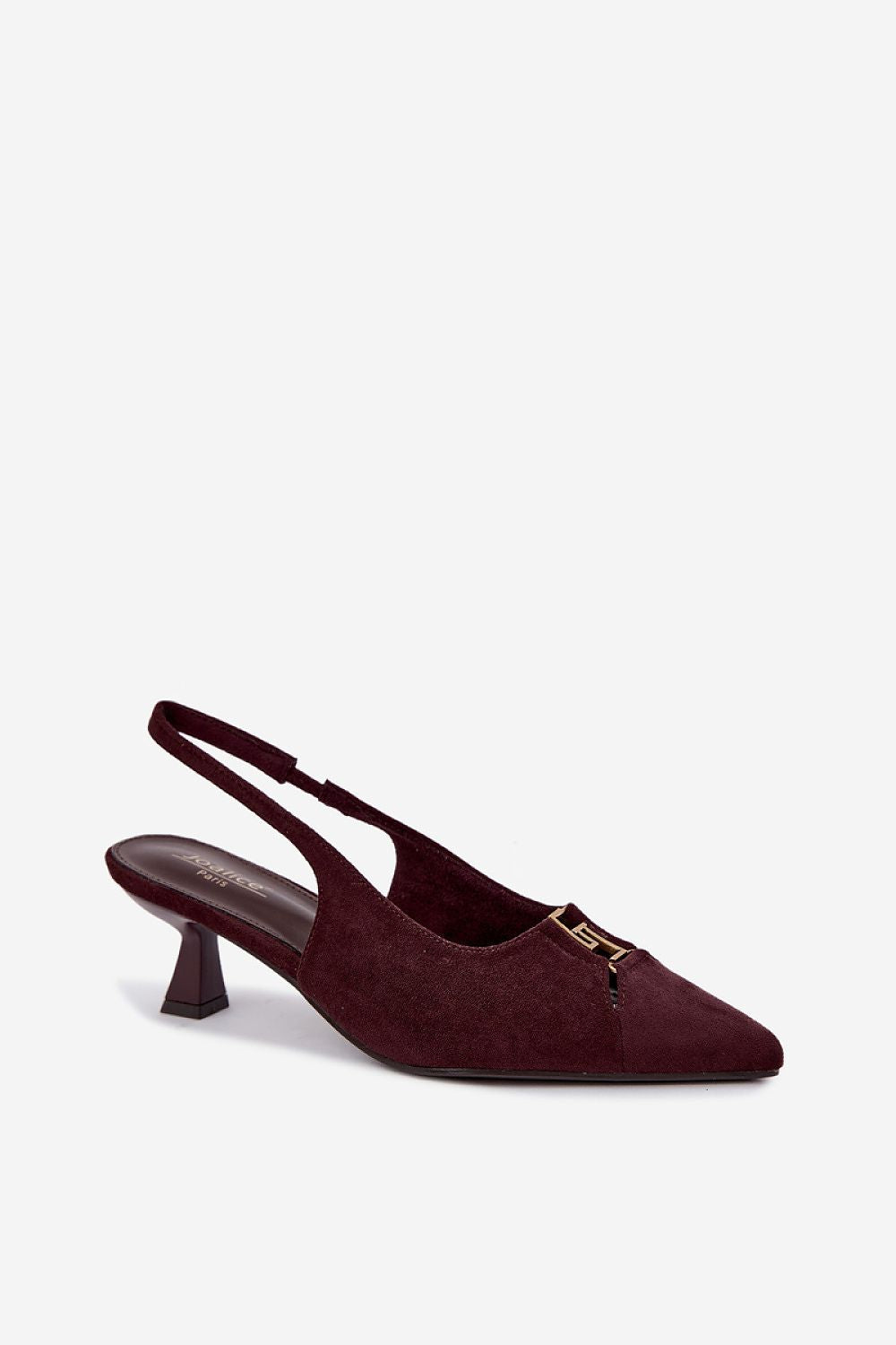 Women's Pointed Toe Slingback Block Heel Pumps-Pumps Shoes-LeStyleParfait