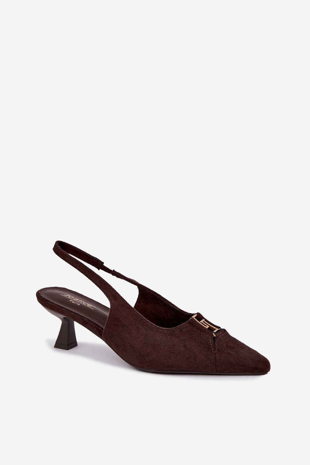 Women's Pointed Toe Slingback Block Heel Pumps-Pumps Shoes-LeStyleParfait