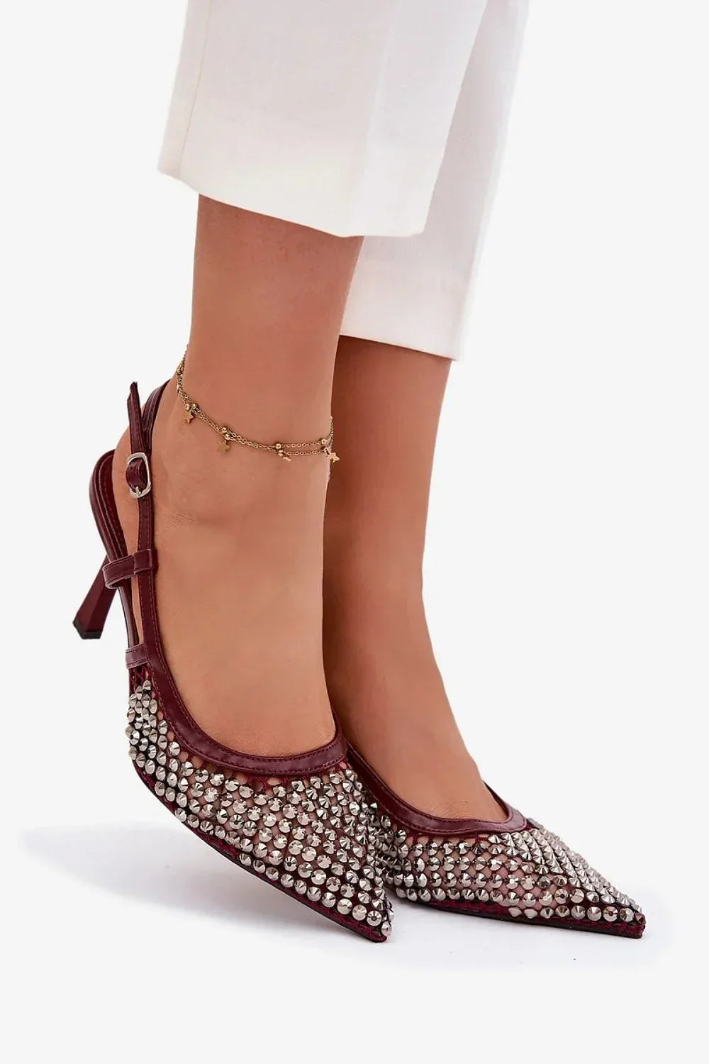 Women's Pointed Toe Slingback Stiletto Pumps-Pumps Shoes-LeStyleParfait