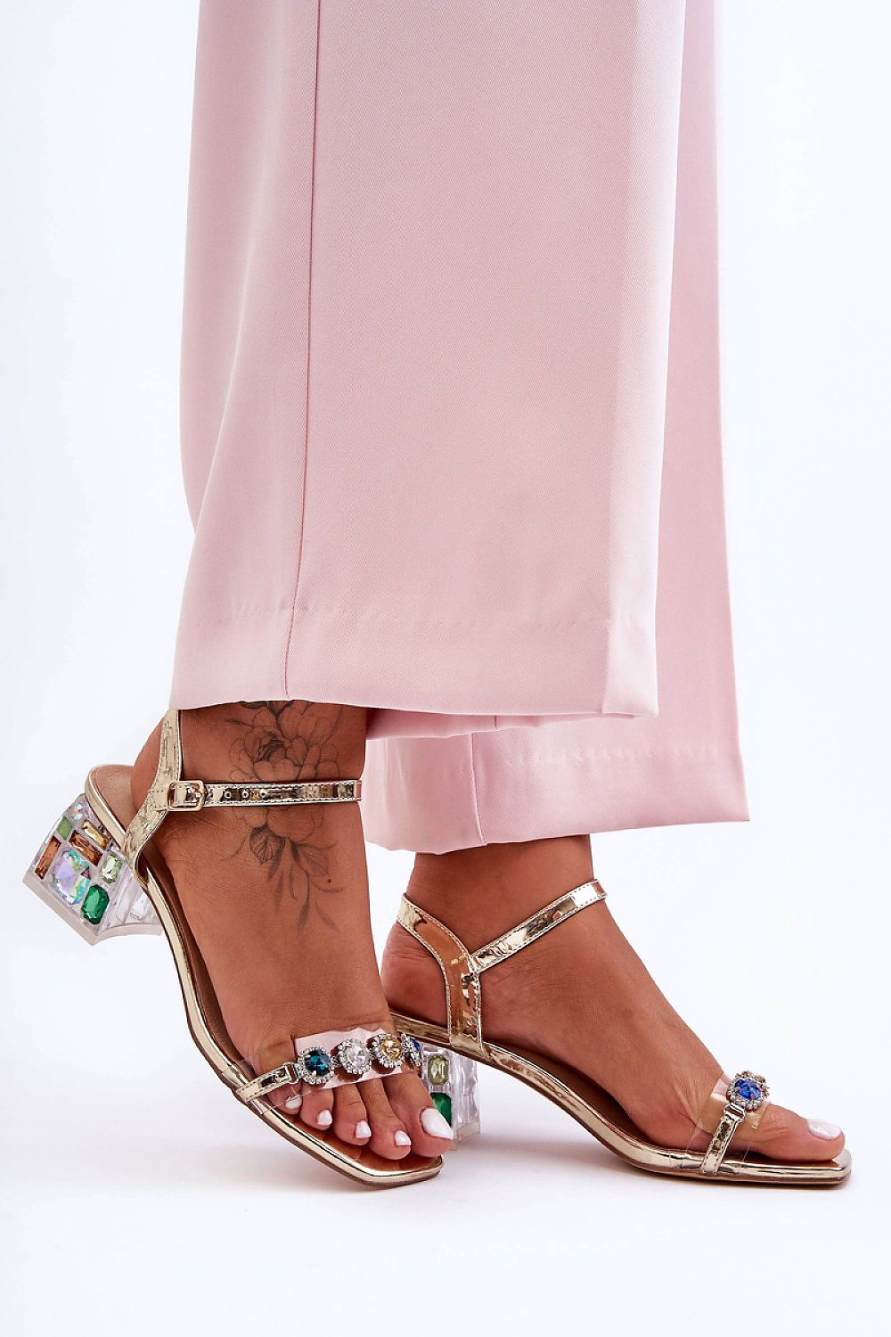 Women’s Rhinestone Party Heel Sandals-Women's Sandals-LeStyleParfait