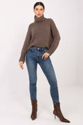Women's Skinny Jeans - Blue Mid Rise Stretch Denim-Straight Leg Jeans-LeStyleParfait