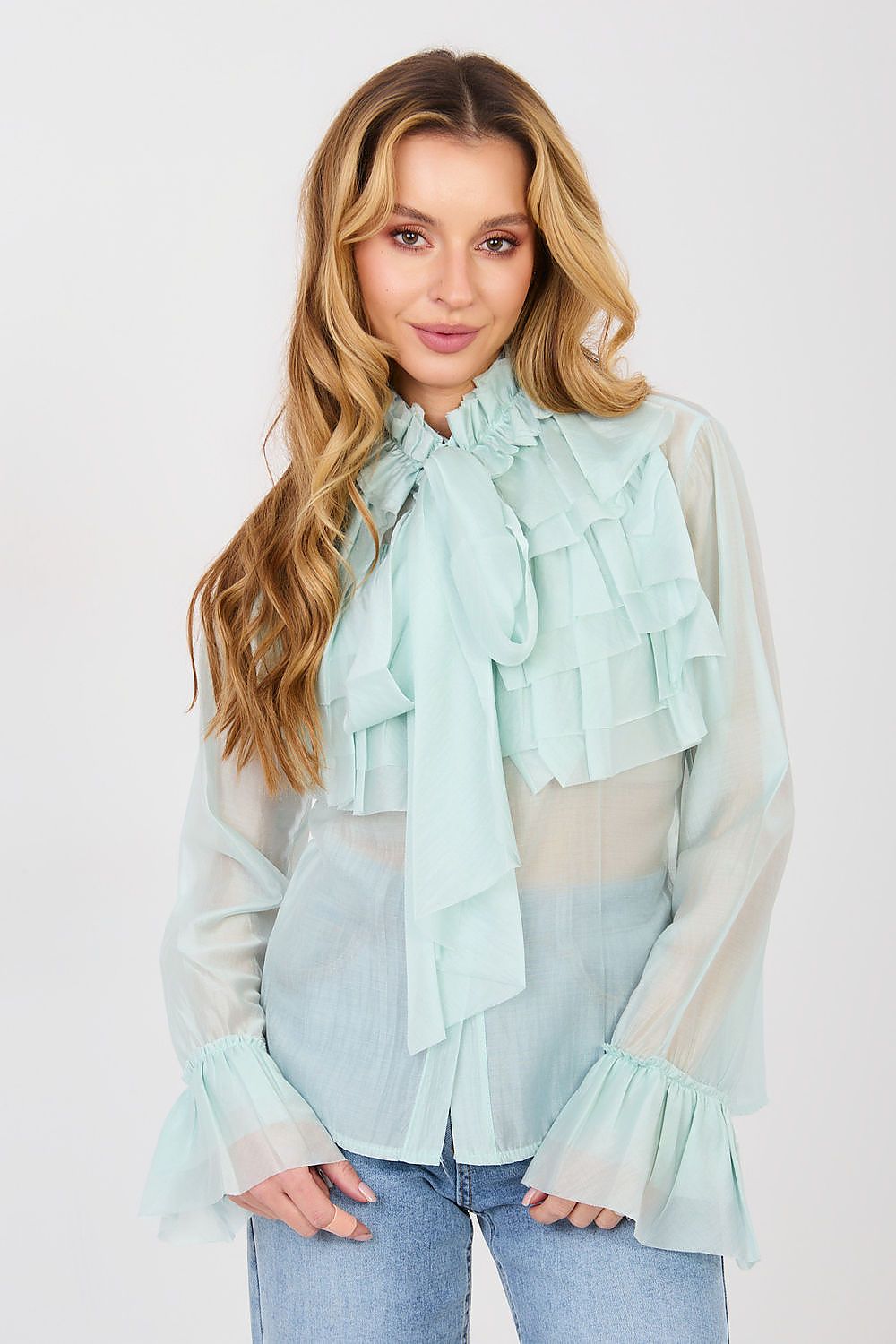 Women's Stand Collar Elegant Shirt — Black-LeStyleParfait