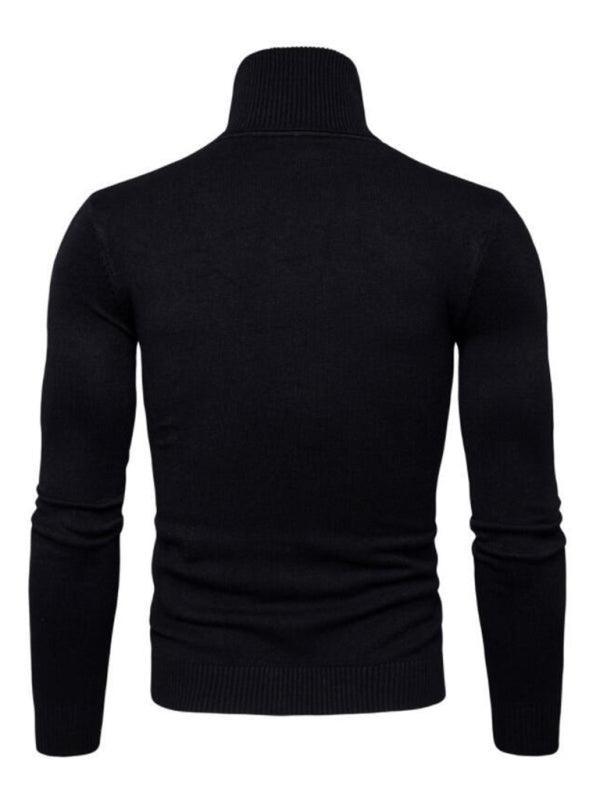 Wool Thick Knitted Turtleneck Men Sweater - Pullover Sweater - LeStyleParfait