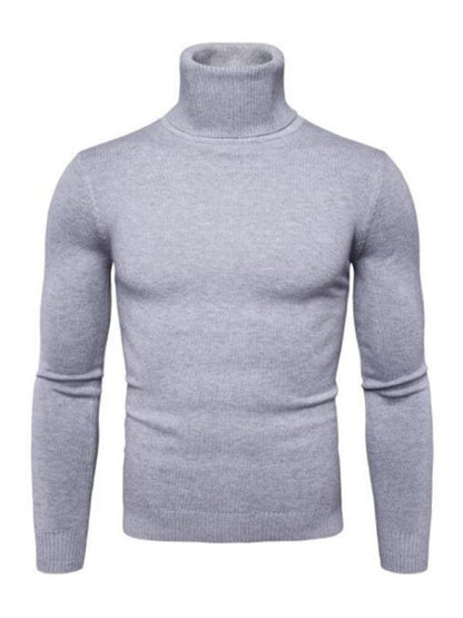 Wool Thick Knitted Turtleneck Men Sweater - Pullover Sweater - LeStyleParfait