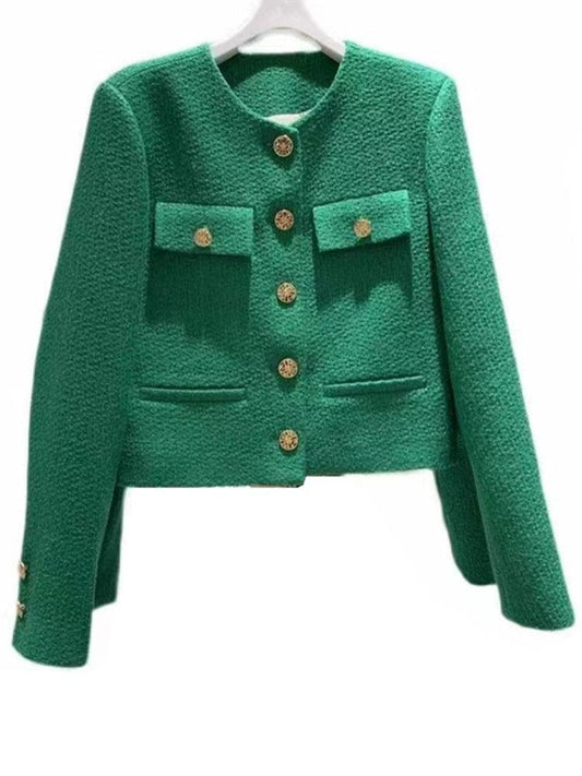 Woolen Tweed Jacket Women - Tweed Blazer - LeStyleParfait