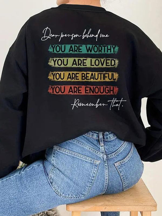 You Are Worthy Women Sweatshirt - Women Sweatshirt - LeStyleParfait