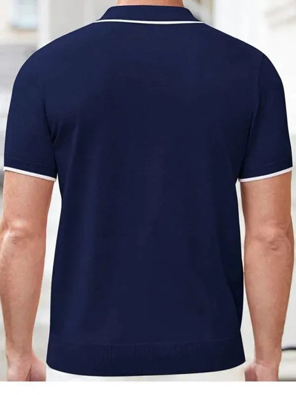 LeStyleParfait Men's T-Shirts Casual Polo Plain-Solid Short Sleeves-Polo Shirt