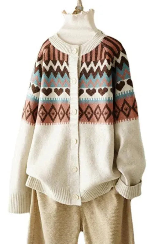 Women’s Crew Neck Cardigan Sweater – Lightweight Spring Knit
