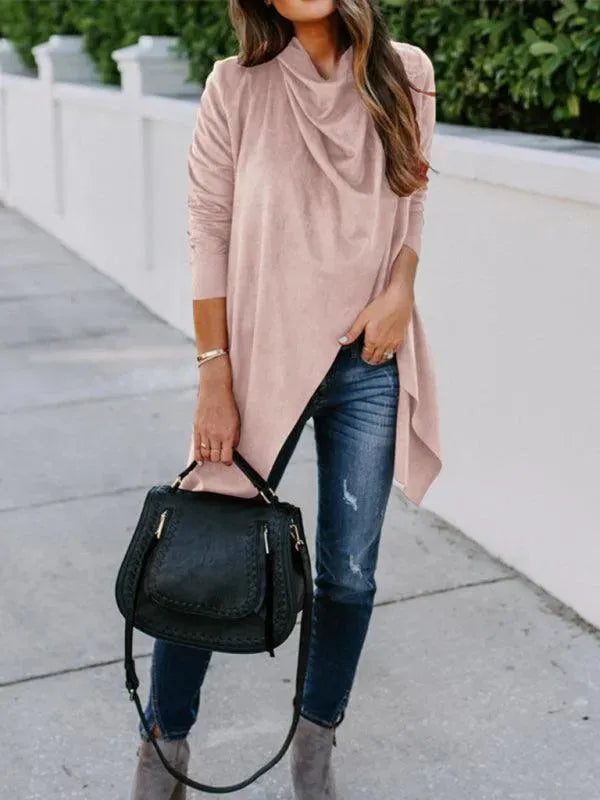 Women’s Open Front Longline Cardigan Sweater – Lightweight Layer