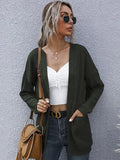 Women’s Solid Longline Cardigan Sweater – Slip-On V-Neck