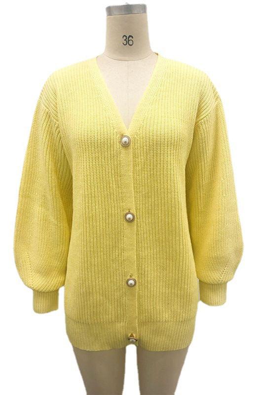 Candy Color Casual Loose Cardigan Sweater - Cardigan Sweater - LeStyleParfait