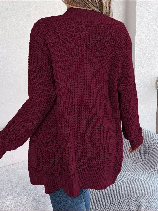 Casual Pocket Women Knitted Cardigan Sweater - Cardigan Sweater - LeStyleParfait