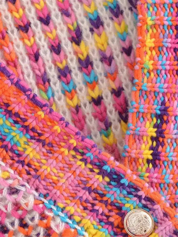 Lazy Knit Cardigan Over Fringed Sweater - Cardigan Sweater - LeStyleParfait