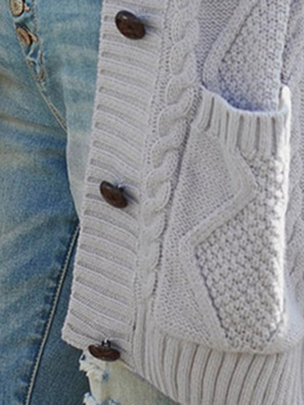 Mid-Length Hooded Cardigan Sweater - Cardigan Sweater - LeStyleParfait