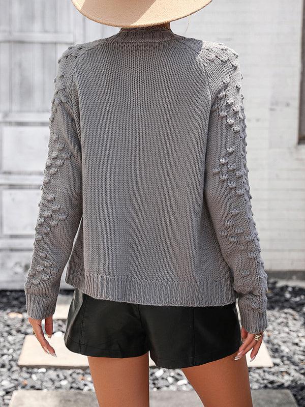 Three-Dimensional Pattern Cardigan Sweater - Cardigan Sweater - LeStyleParfait