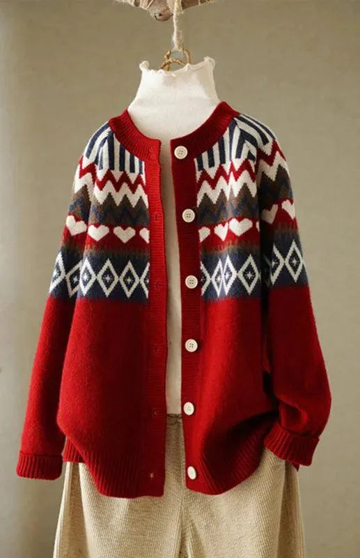 Women’s Crew Neck Cardigan Sweater – Lightweight Spring Knit