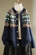 Women’s Crew Neck Cardigan Sweater – Lightweight Spring Knit