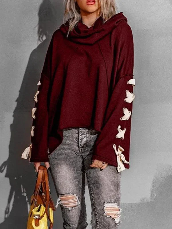 Women's Oversized Mock Neck Knit Sweater